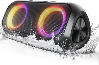 24W TWS Portable IPX6 Waterproof Bluetooth RGB Dynamic Speakers, 24H Playtime