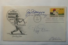 1969 FDC Signed by Joe DiMaggio Joe Mccarthy, & Bill Terry LOA from SIG