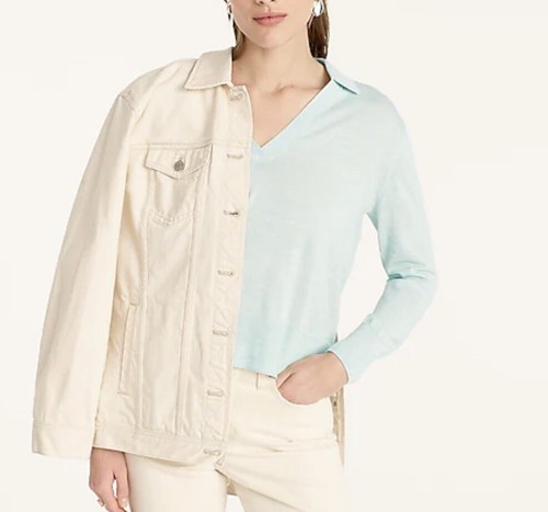J CREW Mint Green Collared Merino Wool 