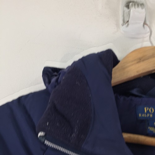 Ralph Lauren girls puffer down jacket 5 years navy blue zip hooded 111919 - Picture 5 of 15