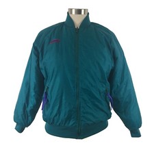Vintage Columbia Reversible Bomber Jacket Women  s Teal Purple Radial Size Small