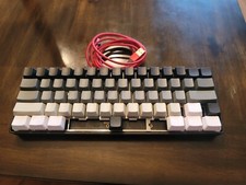 Custom Keyboard 60 percent Hot Swap PCB Black With Ombre Key Caps RGB Lighting