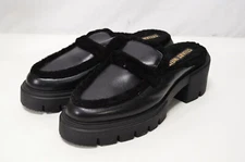 NEW Stuart Weitzman Soho Chill Shearling Lined Mule Black Size 11B
