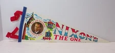 1969 Richard Nixon NIXON'S THE ONE Inauguration Pennant Flag 18" 102424WT-E
