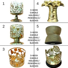 BATH & BODY WORKS 3 Wick Candle Holder Pedestal Sleeve YOUR CHOICE