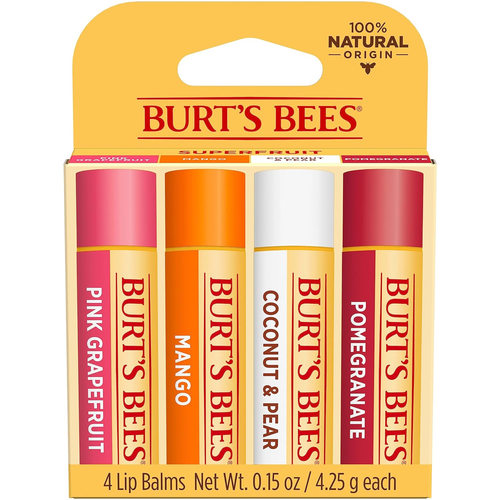 Burt'S Bees Lip Balm - Pink Grapefruit, Mango, Coconut & Pear, and Pomegranate P - Picture 12 of 12