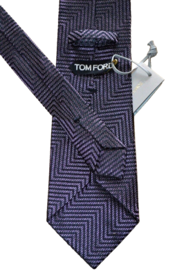 $280 NWT TOM FORD Dark PURPLE Zig Zag men's 3.6