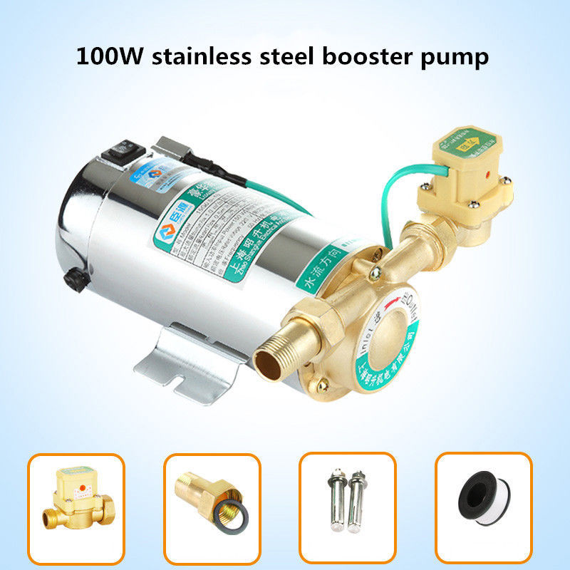 NEW 220V Solar Water Heater Booster Pump Home Automatic Silent Tap Pipeline Pump