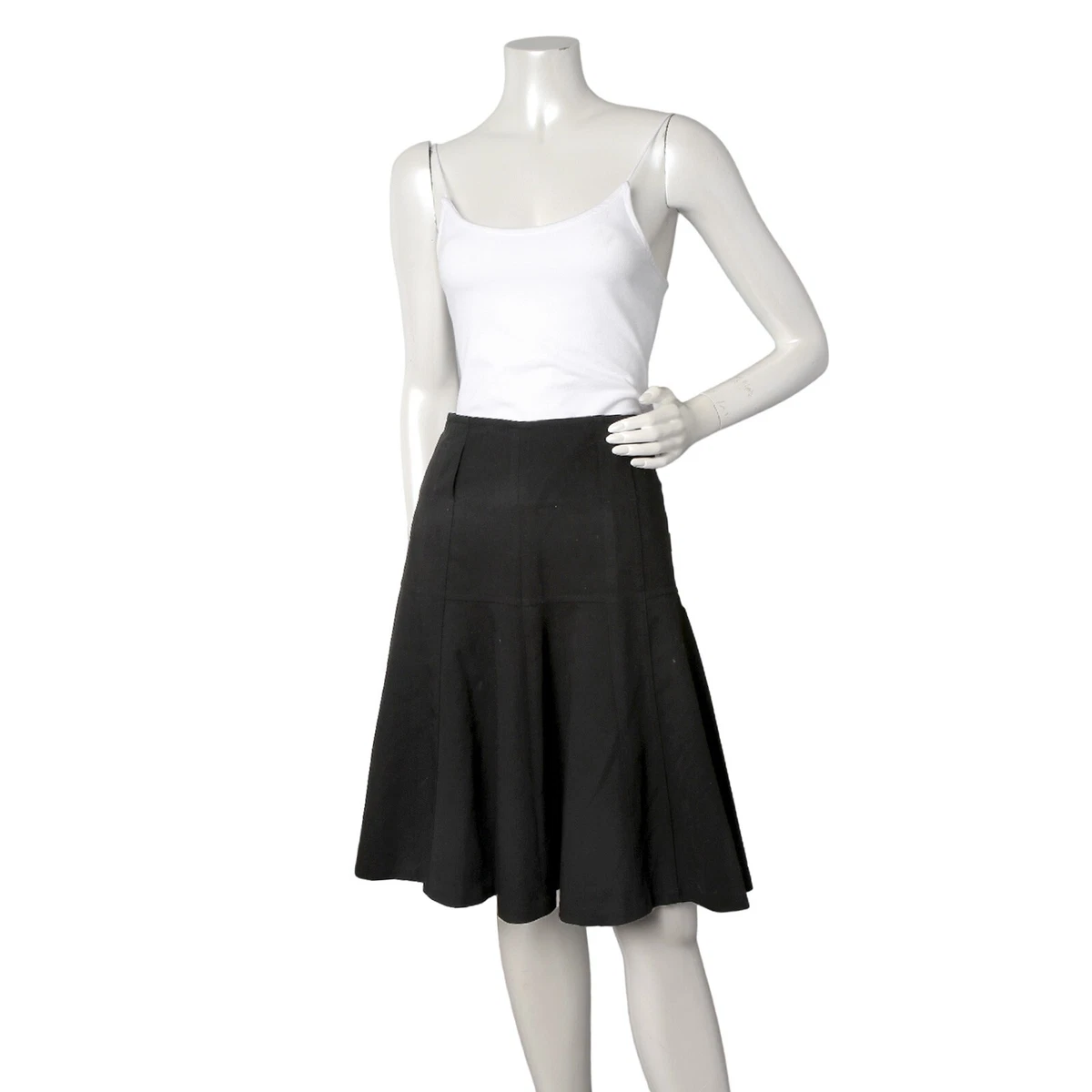 Knee length top black skirt