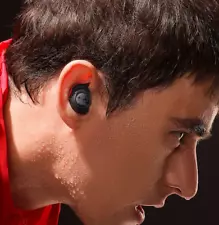 True Wireless Earphones Active Earbuds Noise Cancelling Waterproof Black Case