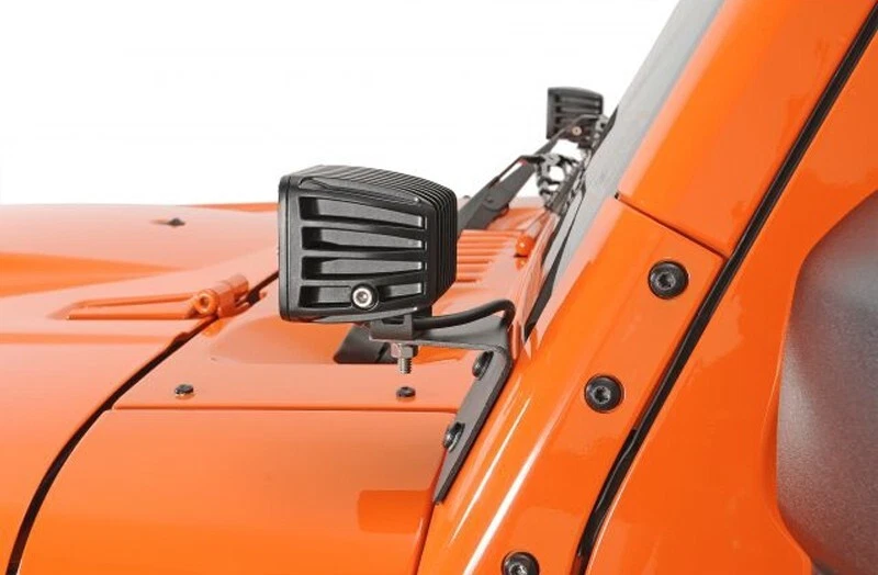 RIGID A-Pillar Mount Kit & D-Series PRO LED Lights for 07-18 Jeep Wrangler JK - Image 3 of 4