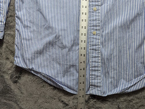 Ralph Lauren Golf Long Sleeve Button Down Shirt Men Size Large Blue/White Stripe - Picture 7 of 12