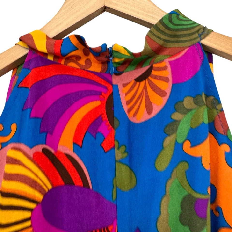 Blusa de seda turca Banana Republic x Trina para mujer multicolor sin mangas talla 0 Foto 3 de 4