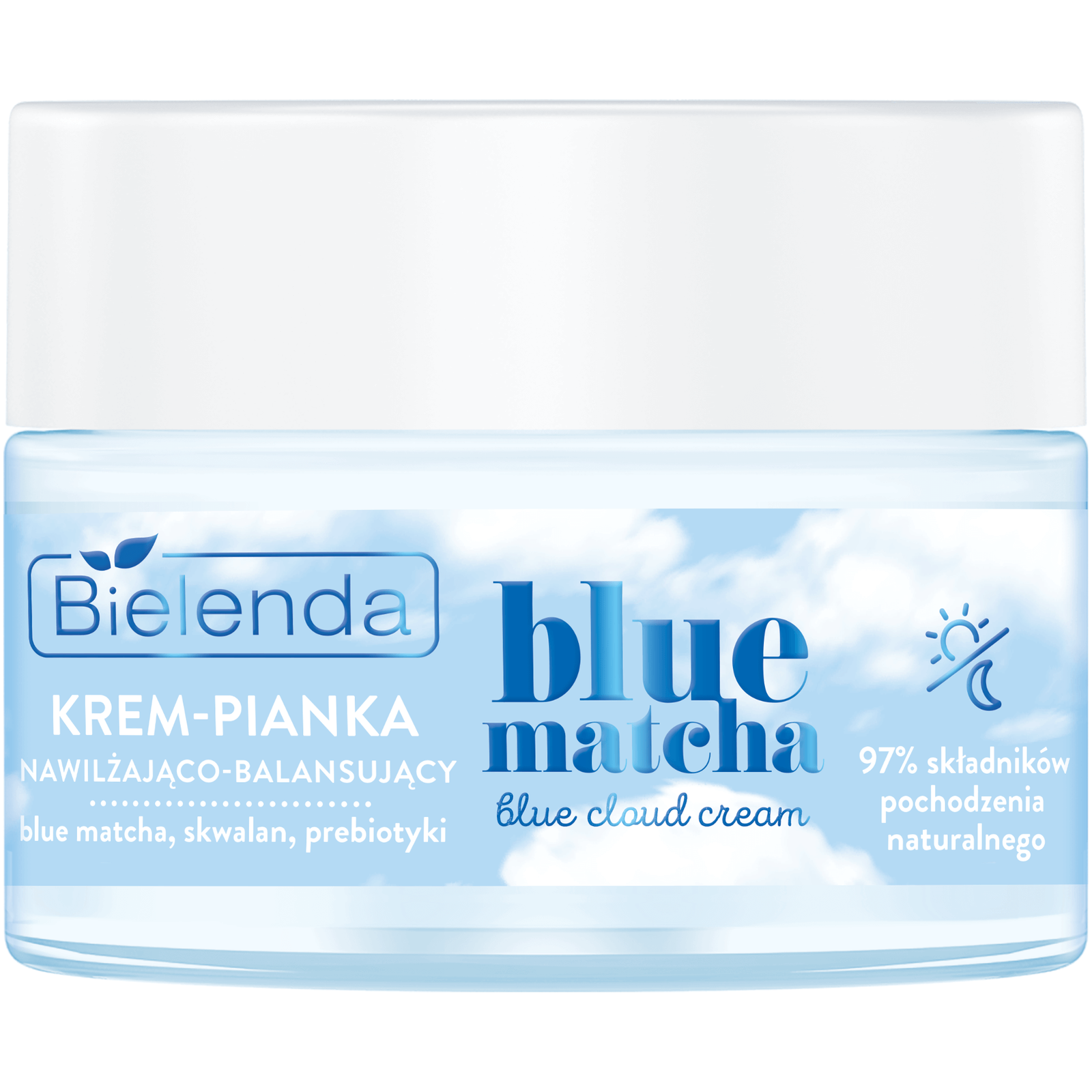 Bielenda Blue Matcha Vegan Moisturising Balancing Cream- Foam 97% NATURAL 50ml