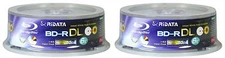 50 RIDATA 6X Blank Blu-Ray BD-R DL Dual Layer 50GB White Inkjet Printable Disc