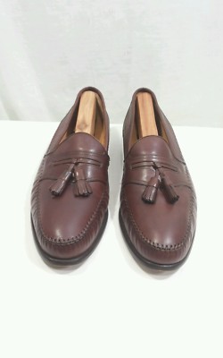 Cable & Co. Brown Leather Tassel Loafer Slip On Made in  display picture 2