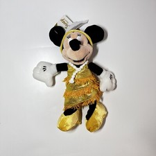 NWT Disney Store 8  Gold Flapper Minnie Mouse Mini Bean Bag Plush