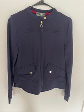Lauren Ralph Lauren Active Jacket Women Small Navy Full Zip Snap Neck Pockets