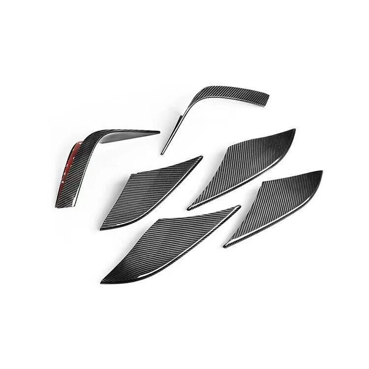 Cubierta de guardabarros de parrilla delantera de auto de fibra de carbono seca para Porsche Macan 2014-2017 Foto 2 de 4