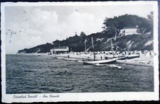 B&W View of Rewahl, Village and Seaside Resort on the Baltic Sea, Poland