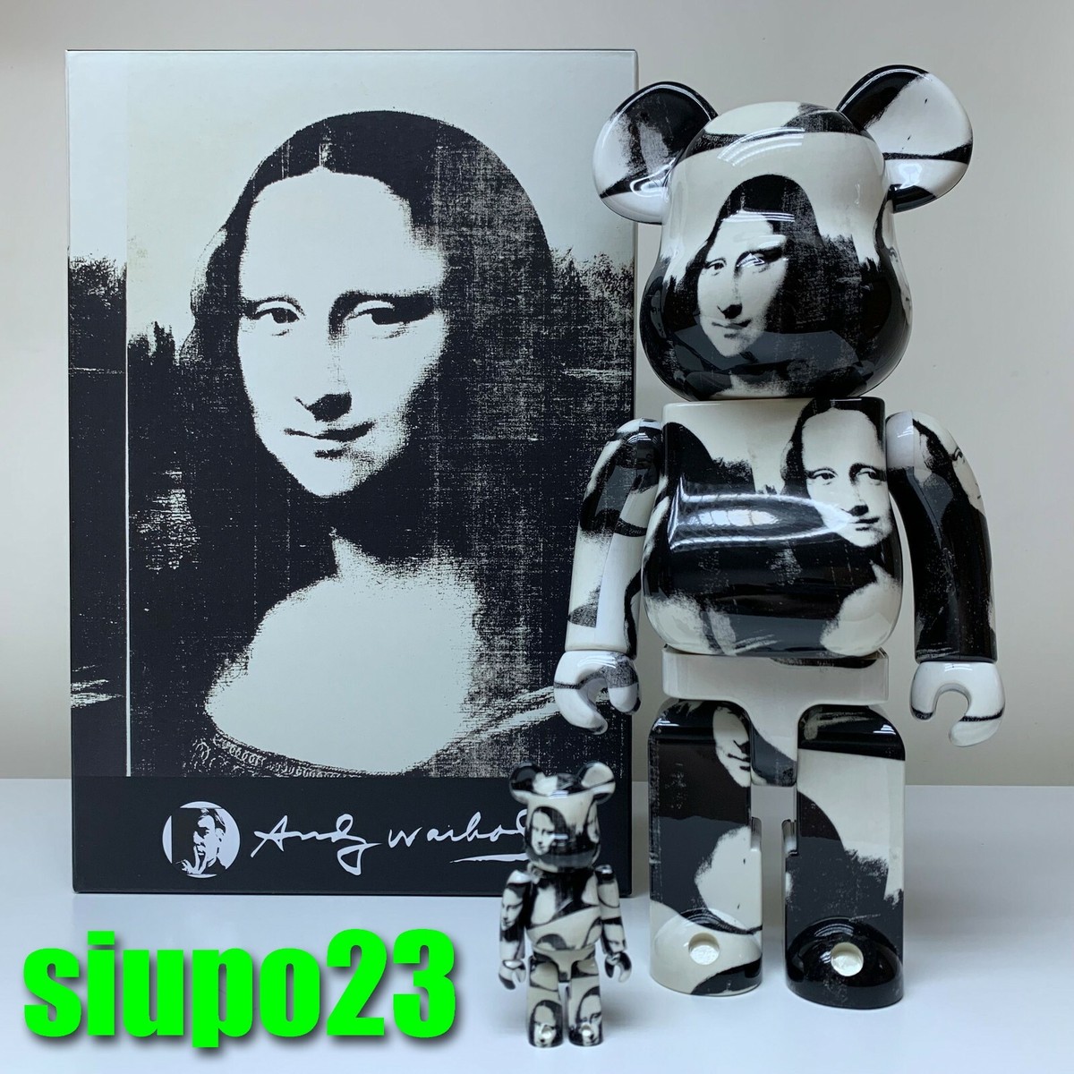 Medicom 400% + 100% Bearbrck ~ Andy Warhol Be@r brick Double