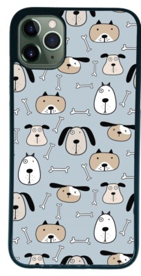 Hund Muster Handyhülle für Apple iPhone oder für Samsung Silikon Gummi Seiten