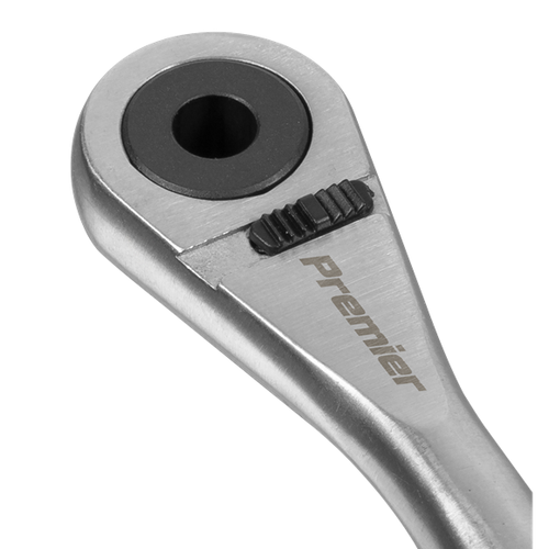 Sealey Stubby 1/4" Hex Screwdriver Bit Holder Stainless Ratchet Wrench, AK6962 - Picture 6 of 8