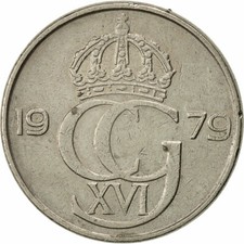 #523385 Schweden, Carl XVI Gustaf, 50 &Ouml;re, 1979, SS, Copper-nickel, KM:855