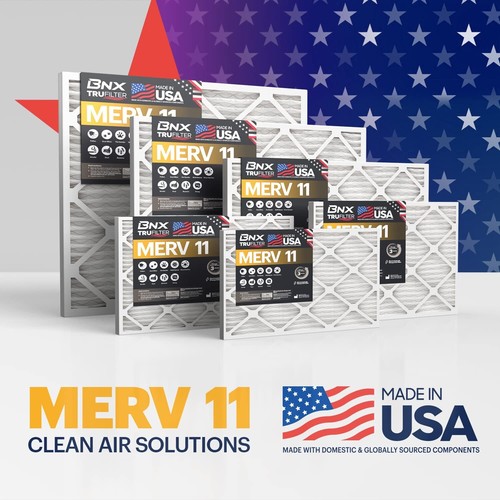 BNX TruFilter 20x24x1 Air Filter MERV 11 (6-Pack) - MADE IN USA - Allergen De... - 第 4/7 張圖片