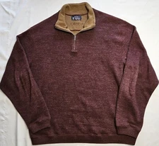 Mens Cremieux Long Sleeve Reversible 1/4 Zip Sweater Size XL - EUC