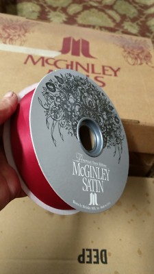 McGinley Satin 1 5/16 inch wide #9 Size Ribbon, 100 Yards Red | eBay