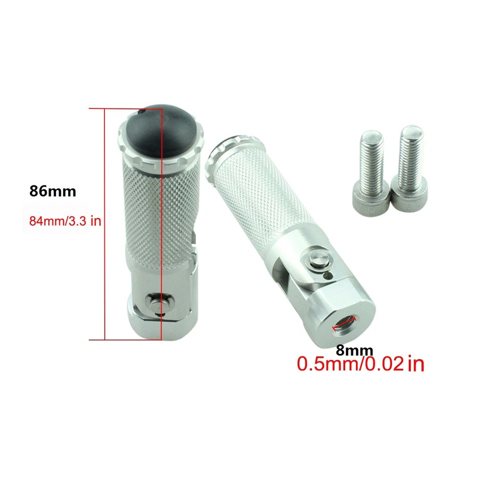 Juego de estriberas plegables universales para motocicletas de EE. UU. Juego de pedales traseros carreras Foto 2 de 4