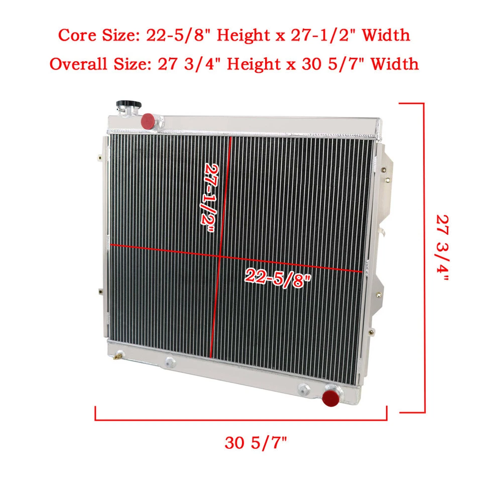 4 Row Aluminum Radiator For 00-2006&01 Toyota Tundra 2007 Sequoia 4.7L V8 4-Door - Imagem 4 de 4