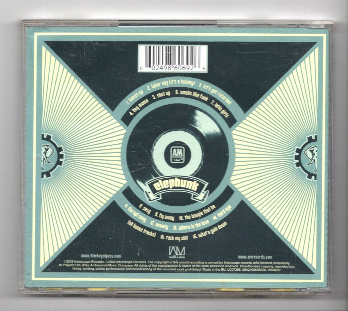 JQ757) The Black Eyed Peas, Elephunk - 2003 CD | eBay UK JQ757) The Black Eyed Peas, Elephunk - 2003 CD | eBay UK