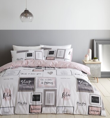 Catherine Lansfield Sleep Dreams pflegeleichter Bettbezug Bettwäsche Set Rouge