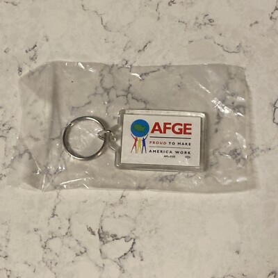American Federation of Government Employees AFGE Globe Keychain AFL-CIO Retro