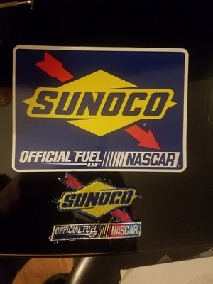Sunoco Nascar Racing Fuels Gasoline Shirt Logo emblem patch with bumper sticker