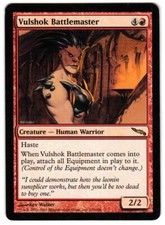 Magic_the_gathering Mirrodin Vulshok Battlemaster #110 2003,MTG,LP Rare