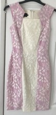 Hybrid Pink and White Lace Colour Block Dress