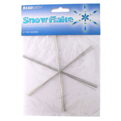 BeadSmith  Snowflake Ornament Stainless Steel Wire Forms Decorations