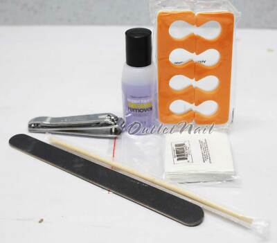 Complete Pedicure Manicure Nail 6 pcs Prep Tools OPI Lacquer Remover, Clipper...