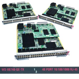 Lot-of-3-Cisco-WS-X6748-GE-TX-Catalyst-48-Port-Ethernet-Module-w-WS-F6700-CFC