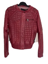 Rare Nwt L.a.m.b. Gwen Stefani Red Leather Jacket Size 2