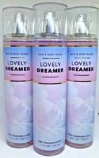 Bath and Body Works LOVELY DREAMER FINE FRAGRANCE MIST 8 FL OZ *SET OF 3*
