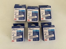 Genuine Brother 6 TZe-2312PK Black on White 1/2 Inch 12 Tapes- Open Box