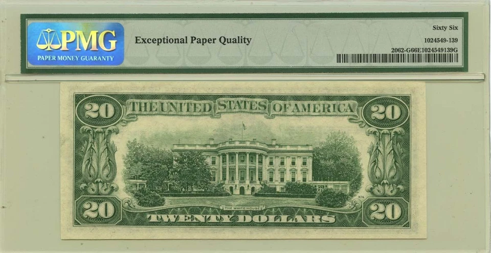 1950C $20 Federal Reserve Note Chicago  Fr# 2062-G PMG Gem66 EPQ - Image 2 of 2