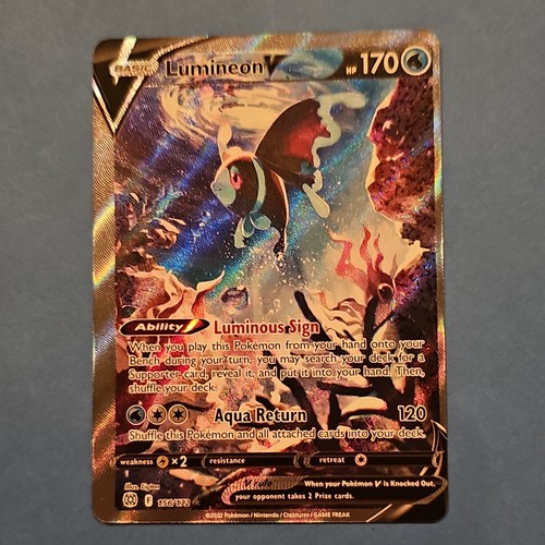Pokemon Company Pokemon TCG Lumineon V 156/172 Brilliant Stars UR Full Art Holo