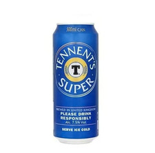 Tennents Super Strong Lager 7.5% Abv Beer 24 x 500ml Cans