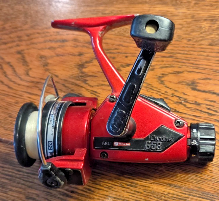 Abu Garcia Cardinal Model 653 Spinning Fishing Reel Red | eBay