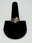 D’Joy Sterling Silver Triple Stone Ring Three Tone Swirl Design Size 9 — photo 2